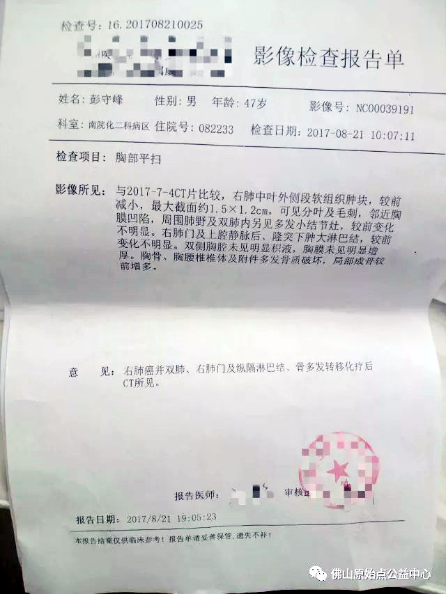 原始点调理肺腺癌：一个月所有症状消失 - 肺结核  肺腺癌  肺癌 - 佛山市愿天下无痛健康管理服务有限公司-原始点全球同学网