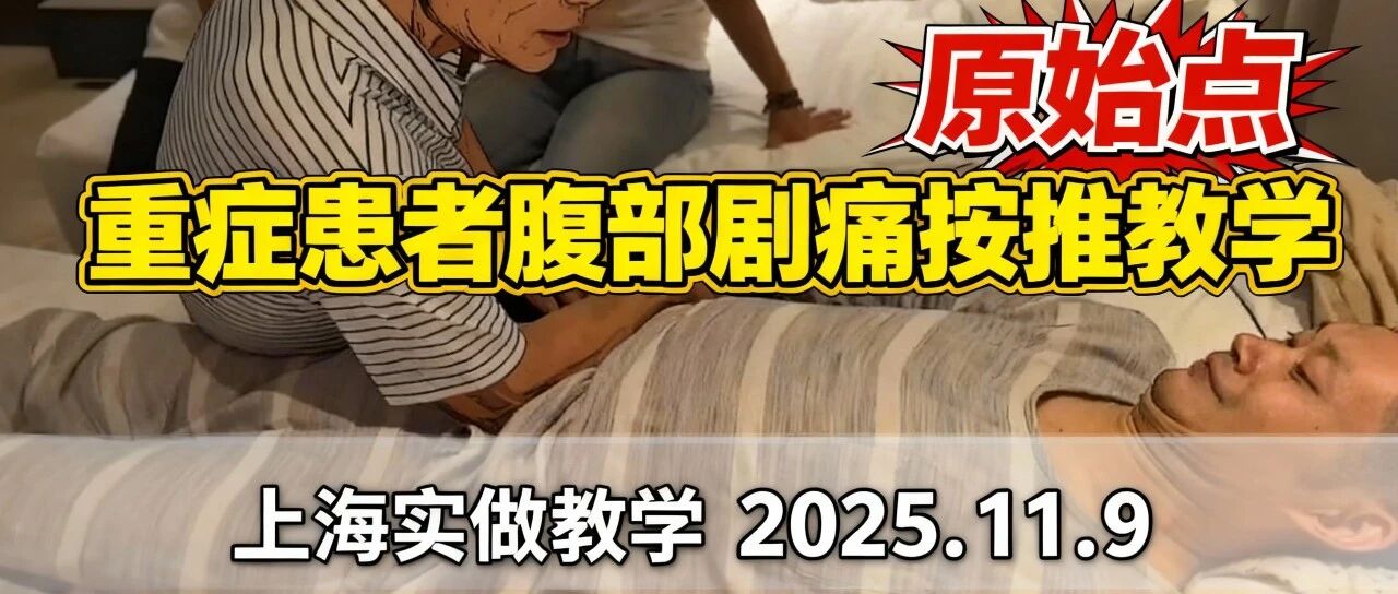 2025/11/9原始点重症患者腹部剧痛按推教学(11/2课程续) 热能耗尽 上吐下泻 腹部剧痛-2025.10上海急救案例-原始点全球同学网